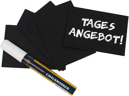 Tableau d'écriture Contacto, noir DIN A7, lot de 20, 7666/007