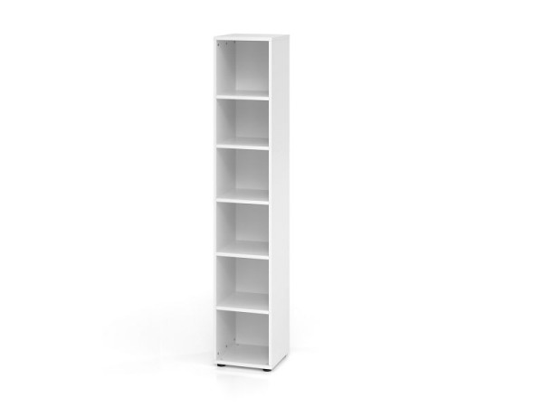 Étagère étroite Hammerbacher 964RE, 6 OH, corps : blanc, 40 x 40 x 215,4 cm (LxPxH), V964RE/W