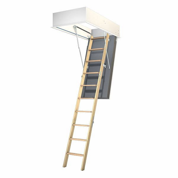 Escalier mansardé Wellhöfer GutHolz avec protection incendie FS30 et protection thermique WS4D, ouverture au plafond 130 x 70 cm, hauteur libre 233 - 244 cm, 365000135