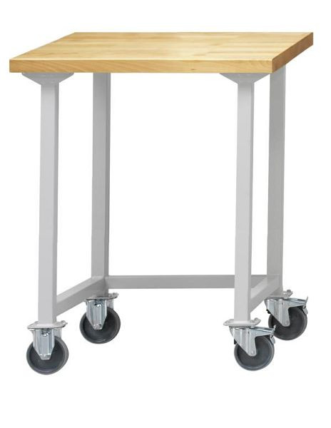 Table de travail ANKE; mobile; 800 x 800 mm; RAL 7035