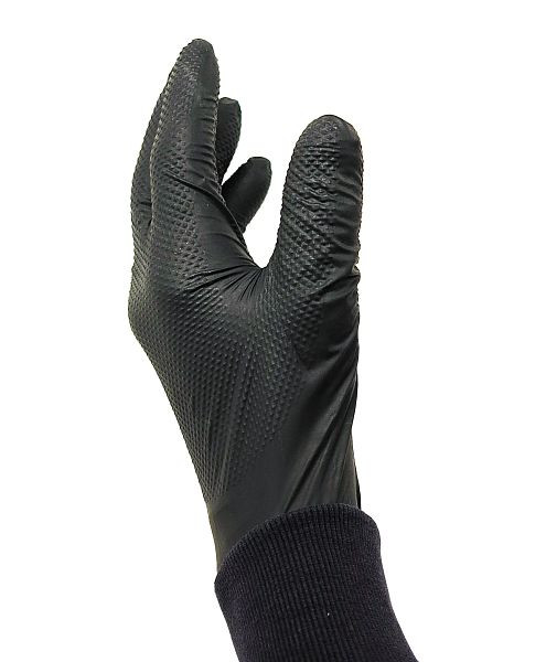 Gants en nitrile Kraftwerk Gogrip PRO, Noir, M, 50 pièces, 805.002.005