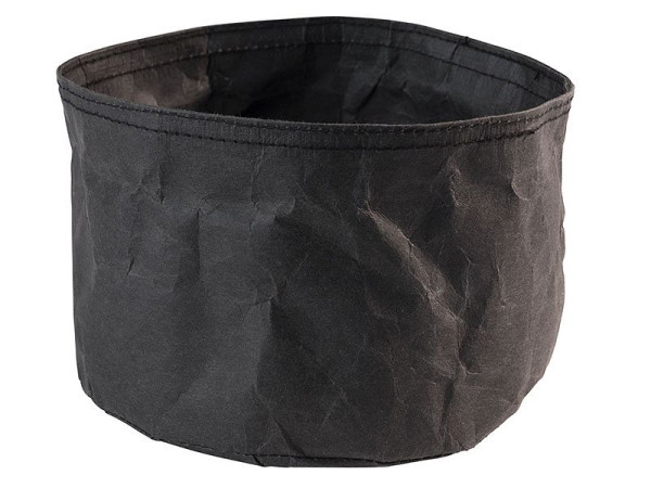 Sac à pain APS -PAPERBAG-, Ø 17 cm, hauteur: 11 cm, papier aspect cuir, noir, 30441