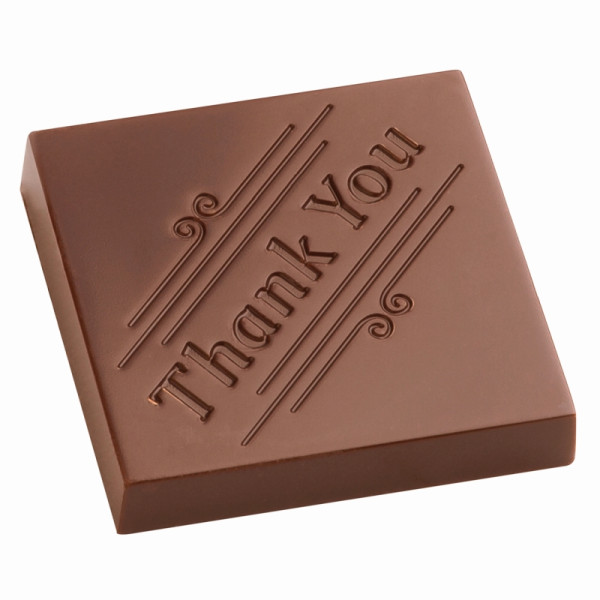 Moule à chocolat Schneider - biscuit Merci, 275 x 135 x 24 mm / 28,5 x 28,5 x 5 mm, 4,4 g, 3 x 7 pièces, 421853