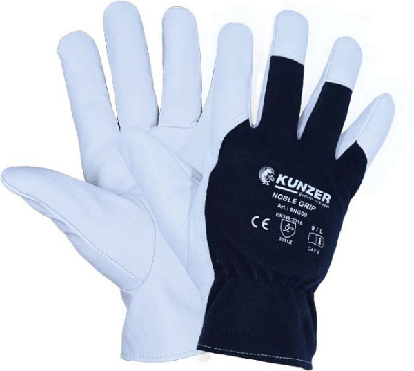 Kunzer NOBLE GRIP - taille : 8/M, gants de travail, pack de 12 paires, 9NG08