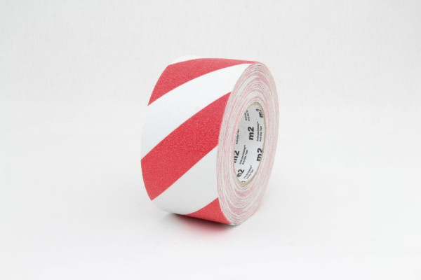 m2 revêtement antidérapant marquage d'avertissement rouge/blanc rouleau 75mmx18,3m, M1YR075183