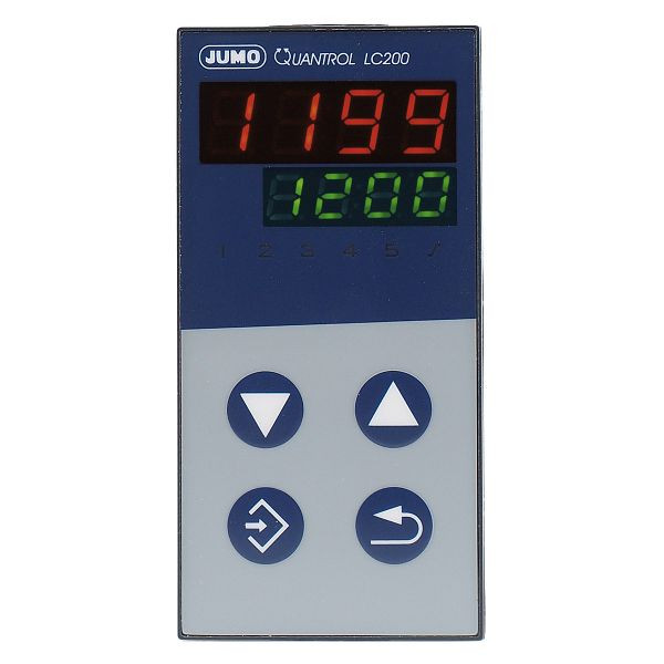 Régulateur compact JUMO, format 48x96 mm, AC 110 à 240 V, nombre de contacts en contacts normalement ouverts : 1, deux sorties relais, 00616744