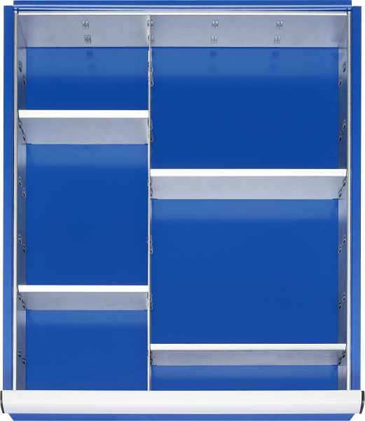 Gamme de divisions RAU, pour hauteur de tiroir 60-90 mm, 1 séparateur et 4 panneaux enfichables, 09-200-19
