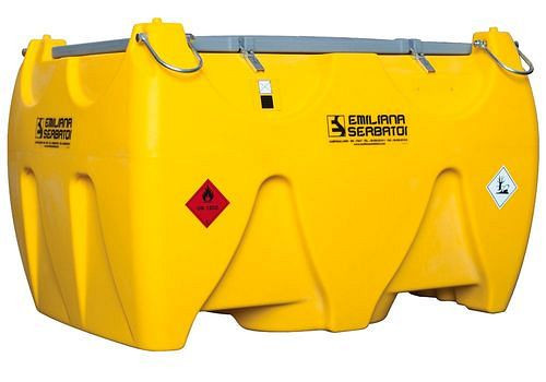 Station-service mobile combinée DENIOS pour diesel et Ad-blue (900 + 100 litres), pompe 24 V, 294-221