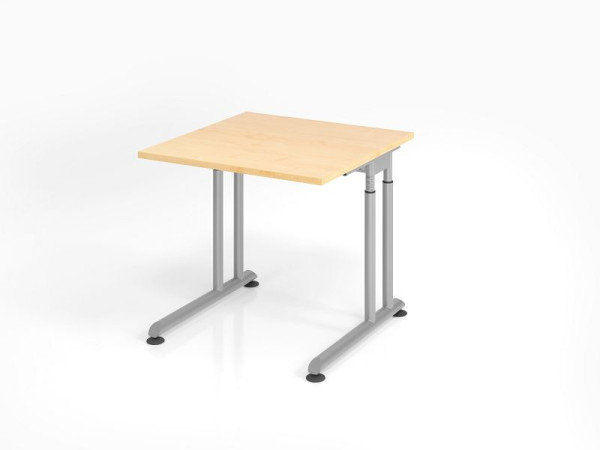 Bureau Hammerbacher ZS08, 80 x 80 cm, plateau : érable, épaisseur 25 mm, bord épais, forme rectangulaire, VZS08/3/S