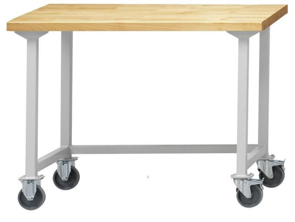 Table de travail ANKE; mobile; 1270 x 700 mm; RAL 7035