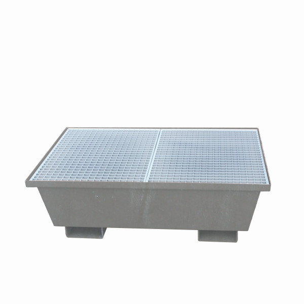 Bac de récupération industriel Eichinger à parois latérales coniques, LxlxH 1220 x 820 x 420 mm, sans grille, galvanisé à chaud, 30100600002001