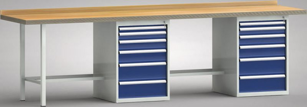 Etabli standard KLW - 3000 x 700 x 840 mm L x P x H, WS438N-3000M40-E7040