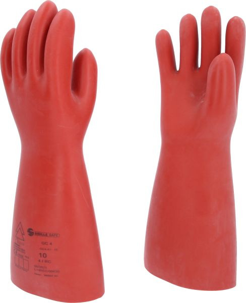 KS Tools Gant de protection pour électricien avec protection mécanique, taille 10, classe 4, rouge, 117.0081