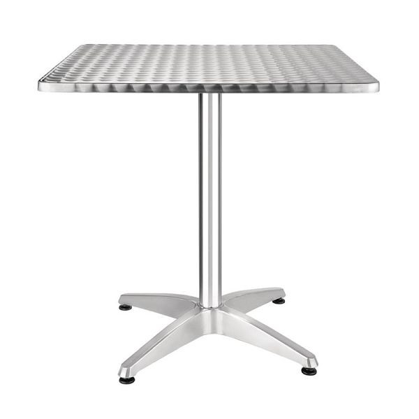 Table bistro Bolero carrée inox 1 pied 70cm, CG834