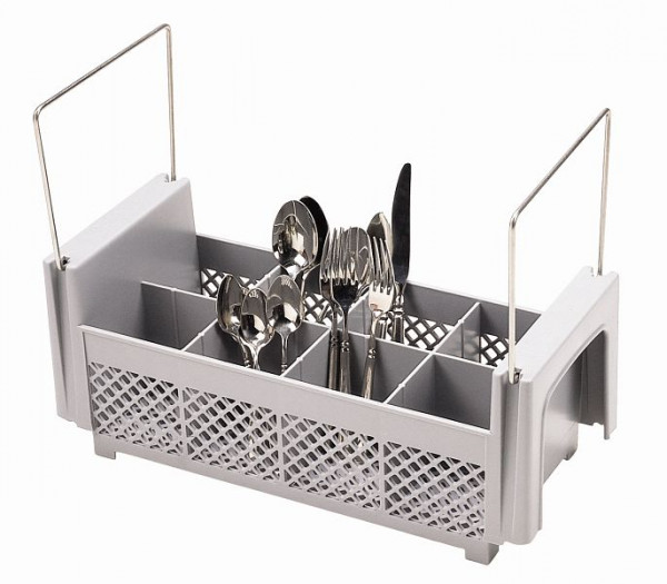 Panier à couverts Cambro Camrack® avec poignée Soft Grey, VE: 6 pièces, 8FB434151