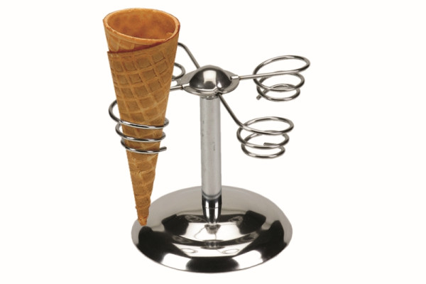 Support de cornet de glace Schneider pour 4 cornets de glace, matériau : acier inoxydable, 190310