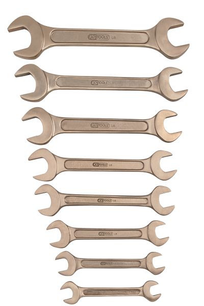 KS Tools BRONZEplus jeu de clés à fourche double, 8 pièces, 963.7117