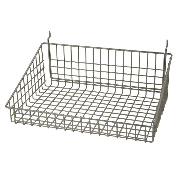 Corbeille métallique ADB à accrocher sur mur perforé grand/dimensions : 425mm x 295mm x 150mm, 23248