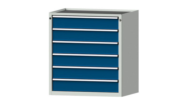 Armoire à tiroirs pour établis ANKE, modèle 3002 V, 910 x 675 x 980 mm, RAL 7035/5010, baignoire, 611.202