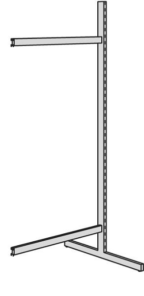 Kerkmann Univers étagère à bras libre, L 750 x H 2500 mm, gris clair, 52875111