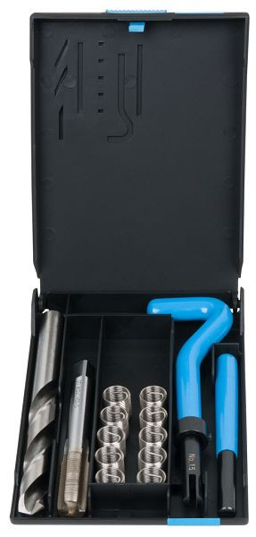 KS Tools kit de réparation de filetage en acier inoxydable M12x1x17mm, 14 pièces, 150.6100