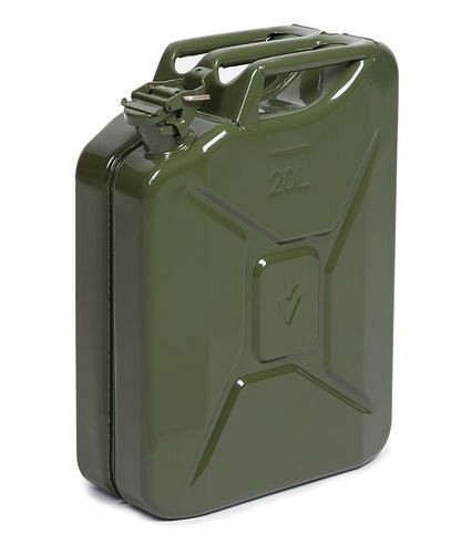 Bidon de transport DENIOS en acier, volume de 20 litres, vert olive, avec homologation UN, 218-953