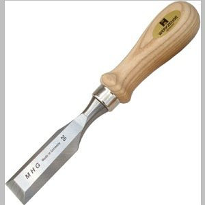 MHG Kurzbeitel - BUTT CHISEL Heft Esche geölt ohne Zwinge, Klinge feinstgeschliffen Seitenfase bis Spiegelseite, Größe: 40 mm, KB8000.40