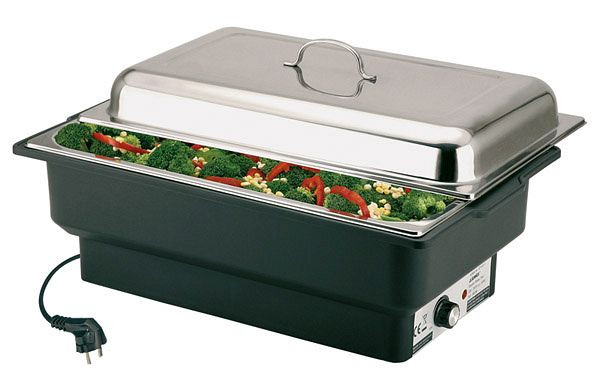 Chafing Dish électrique APS -ECO-, 57 x 35 cm, hauteur : 28 cm, 8,5 l, inox / PP, récipient alimentaire GN 1/1 en inox, température réglable, 12232