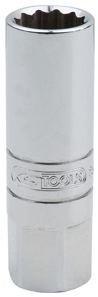 KS Tools Douille spéciale pour bougie d'allumage 3/8" CHROMEplus®, à paroi mince, 14 mm, 918.3990