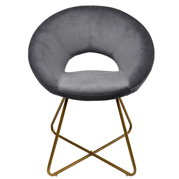 HOME DELUXE chaise en velours SELESA - gris, 35701