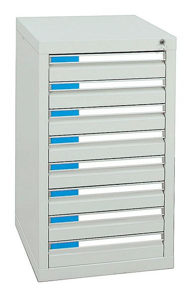 armoire à tiroirs émoussés série ESTA, RAL 7035/7035, 8 tiroirs (8x100 mm), 7601107