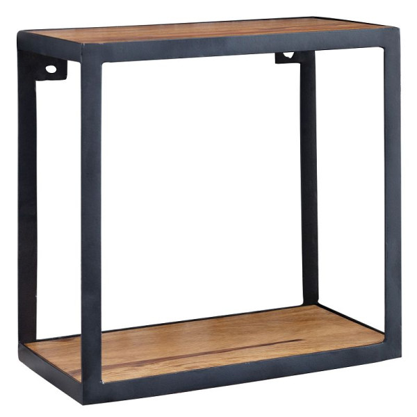 Étagère murale Wohnling PIRU 35x18x35 cm bois de Sesham massif, WL5.683