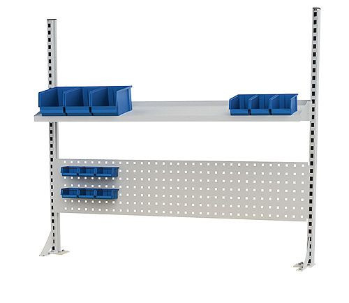 Structure d'établi Bedrunka+Hirth 1500 mm, structure multi-parois sans éclairage ni cadre supérieur, 1500 x 1250 mm, 03.900.15.320OB