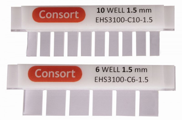 Peigne Consort de 1,5 mm d'épaisseur 25 échantillons, accessoire pour le système d'électrophorèse série EHS1200, EHS1200-C25-1.5