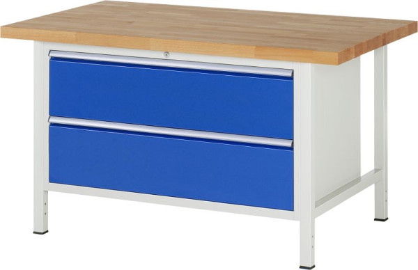 Etabli RAU série 8000 - modèle 8355, L1500 x P900 x H840-1040 mm, base système L1235 x P850 x H800-1000 mm, 03-8355A2-159B4H.11