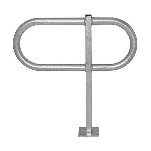 Console inclinée DENIOS, console ovale en tube rond, galvanisée à chaud, à cheviller, hauteur 800 mm, 310964
