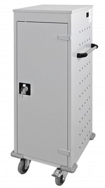 Chariot pour ordinateur portable ADB (1 colonne) 10, dimensions : HxLxP 1250x530x500mm, couleur gris, RAL 7035, 40792
