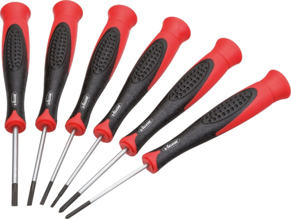 Jeu de tournevis électroniques VIGOR, profil fendu, profil Phillips PH, 1,6, 2, 2,4, 3 mm, PH 00, PH 0, nombre d'outils : 6, V4303