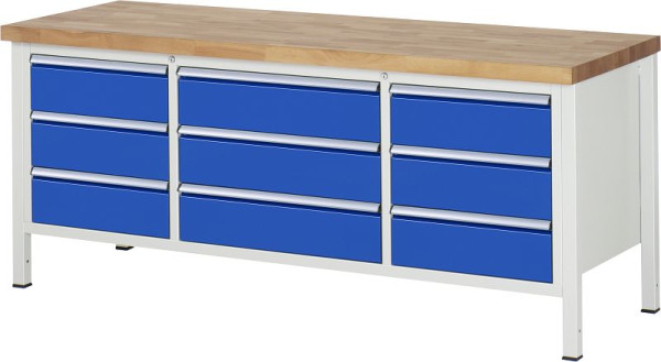 Etabli RAU série 8000 - modèle 8754, L2000 x P700 x H840-1040 mm, 13-8754A2-207B4H.11