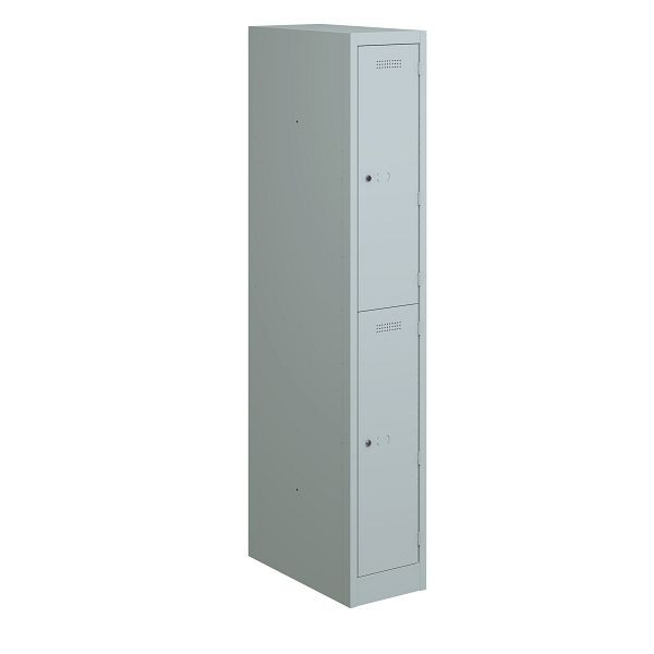 Armoire Bisley Primary Locker 1 compartiment avec deux compartiments 300 mm, couleur gris clair, PL3050S2645
