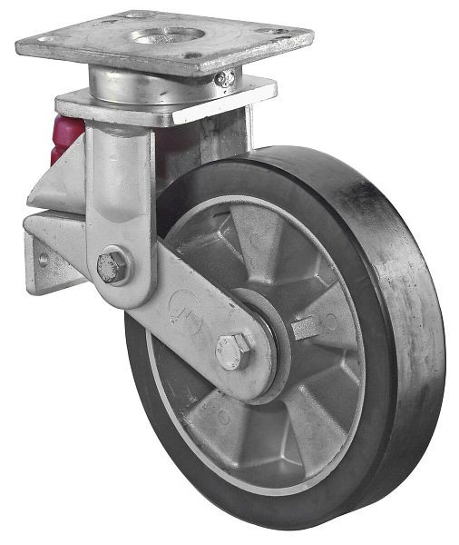 Roulettes BS Roulettes fortes charges à ressorts, largeur 50 mm, Ø160 mm, jusqu'à 500 kg, bande de roulement polyuréthane coulé 78 Shore A, aluminium, roulements à billes, T100.B91.160