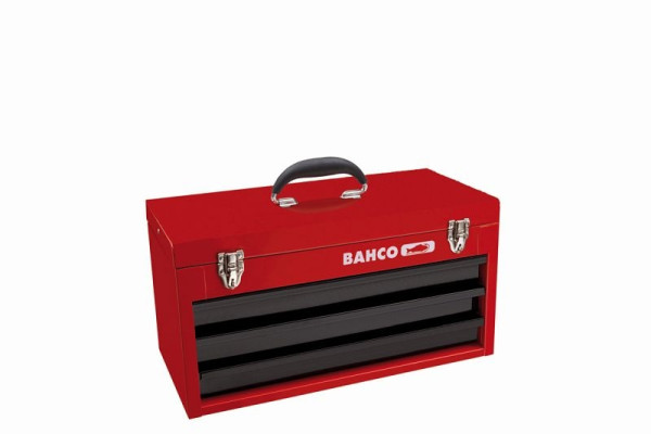 Boîte à outils métal Bahco, 3 tiroirs + compartiment couvercle, 10 KG, 1483K3RB