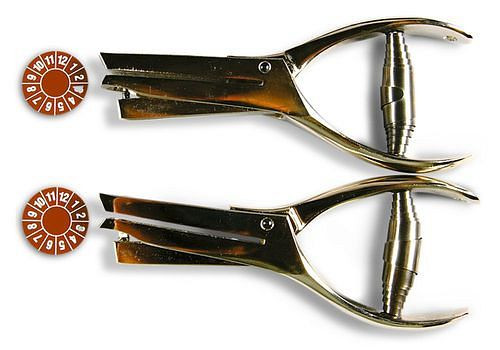 Pince à encocher DENIOS avec une forme d'encoche triangulaire, 60 x 140 mm, 173-782