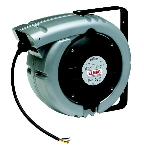 Enrouleur de câble automatique ELMAG ZECA, 6067/PRC, 15+2 mètres, 5x1,5 mm², IP 42 (sans câble d'alimentation, fiche et raccord), 44202