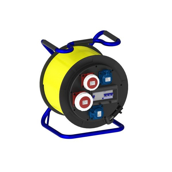 ELSPRO Vollgummi-Leitungsroller LRG 400V 1x32/5-WD 1x16/5-WD 2xSCH-DWD 40m 5G6mm RCD, 4G53330