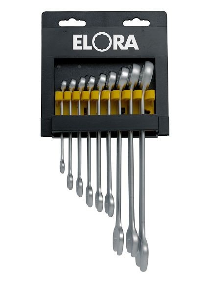ELORA Jeu de clés mixtes, 9 pièces 8-22 mm, 203KH-9, 0203500902000