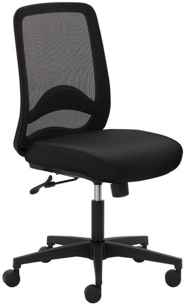 Mayer Sitzmöbel chaise pivotante, dossier bas en résille noir, siège très rembourré, noir, 2218_30617