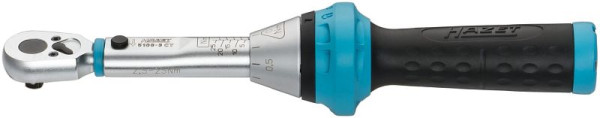 Clé dynamométrique Hazet, Nm min-max : 2,5 - 25 Nm, tolérance : 3 %, carré plein 6,3 mm (1/4 pouce), 5108-3CT