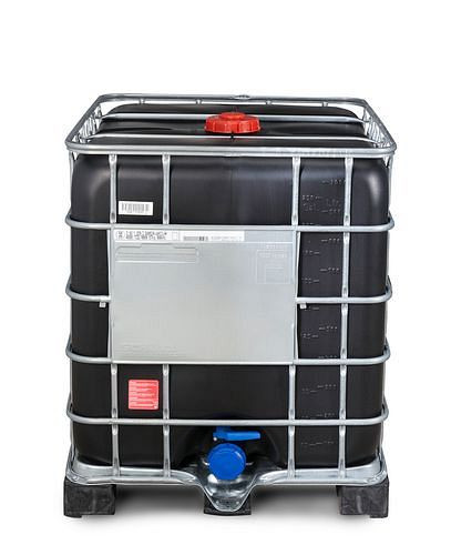 Conteneur pour marchandises dangereuses DENIOS Recobulk IBC, UV, PE, 1000 l, ouverture NW150, sortie NW80, 266-203