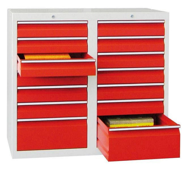Armoire à tiroirs PAVOY avec guides coulissants, capacité 15 kg, 43445-100-001
